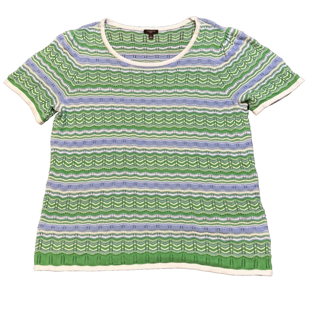 Talbots Plus Sweater Shirt Womens X 12 Coastal Country Club Resort Nautical